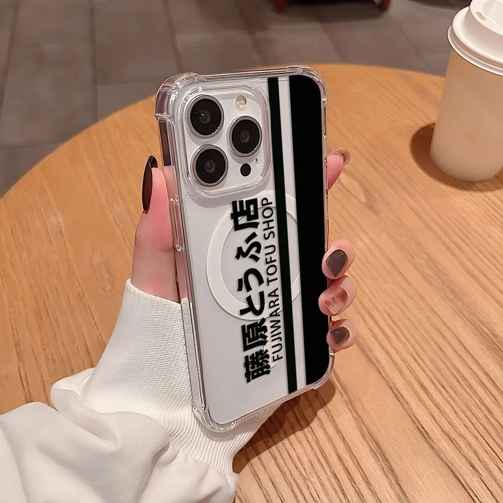 Hot Anime Initial D AE86 Magnetic Clear Anti-Fall Phone Case