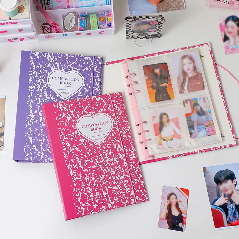 Lovely A5 Binder Ins Idol Pictures Storage Book Card Holder Chasing Stars Photo Album Photocard Collect Book School Stationery