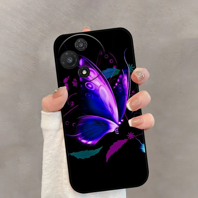 Butterfly Flowers Silicone Phone Case - Soft TPU Protective Cover