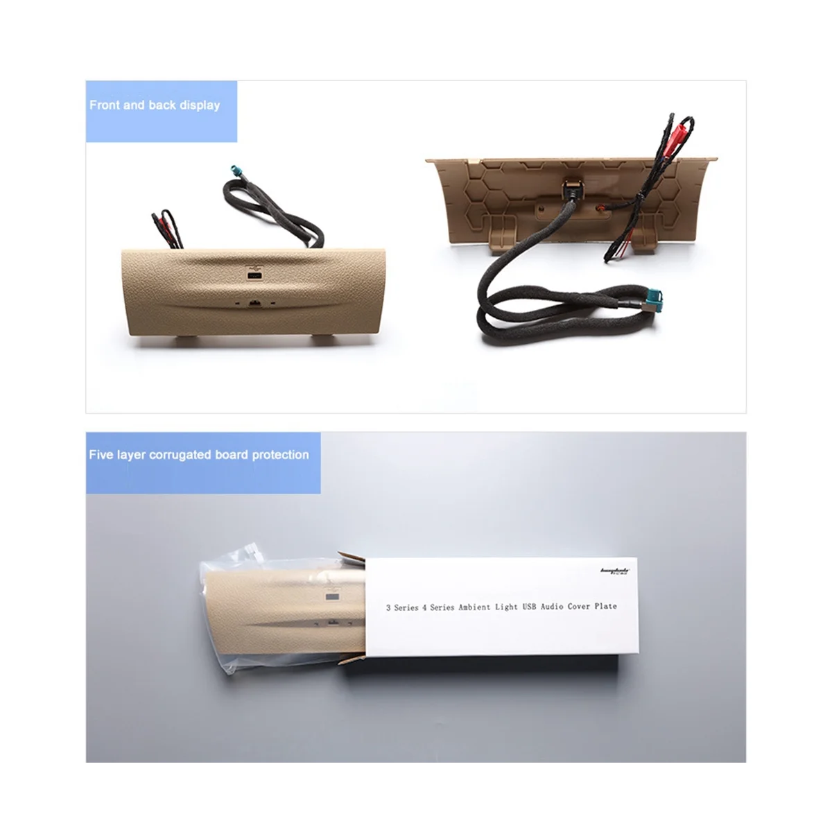 

Black Car Atmosphere Lamp 2 Color Dashboard USB Cover for 3 /GT/4-Series F30 F32 F34 F36 2012-2019
