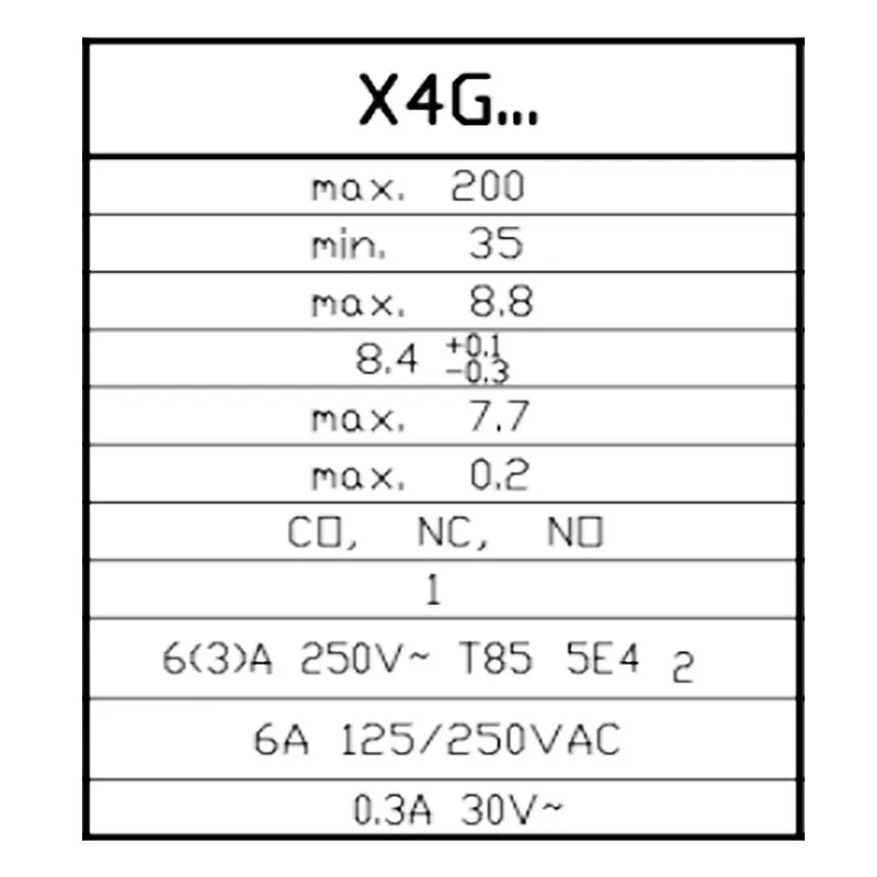 Description Picture 3 of itemOriginal new 100% X4G503K1BBFL 2pin normally open micro switch