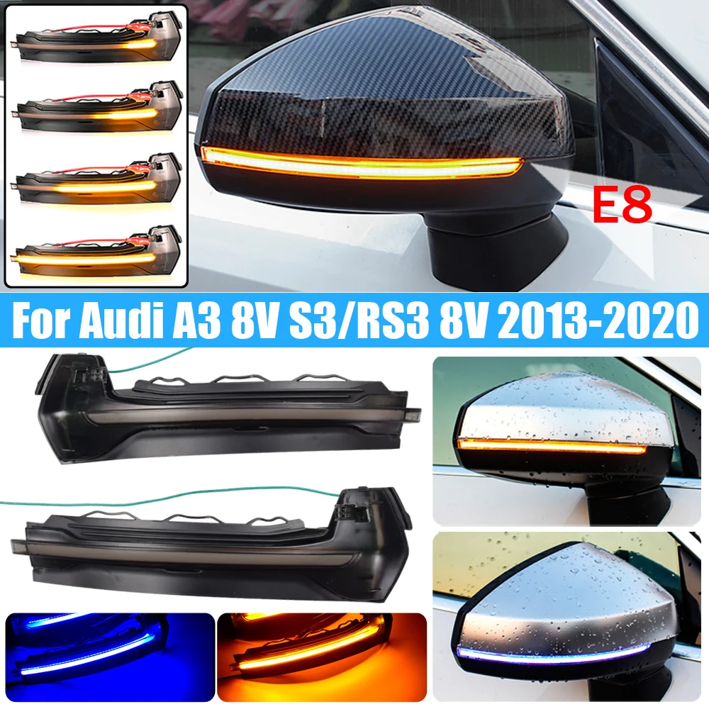 Indicadores De Dirección Para Espejo Retrovisor De Audi A3 8V / S3 / RS3 (2013-2020) – Luz Amarilla Dinámica, Fácil Instalación Plug And Play