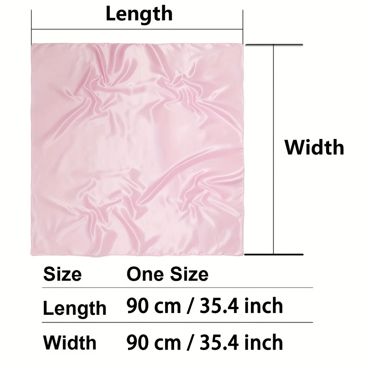 Solid Color Large Bandana Classic Satin Square Scarf Women Imitation Silk Neckerchief Windproof Shawl Head Wrap Hair Accessories 4