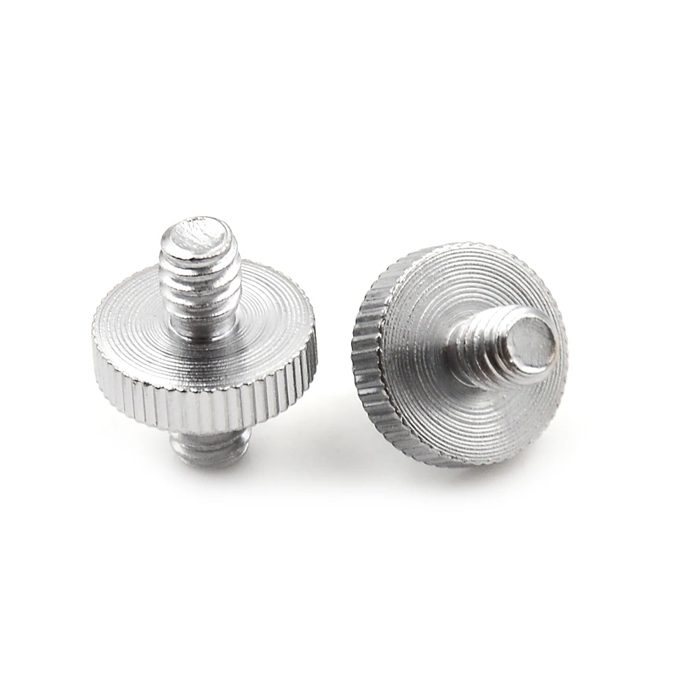 

2PCS Stainless Steel 1/4" 1/4" Male To 1/4" Male Threaded Screw Adapter Threaded Screw Photo Accessories