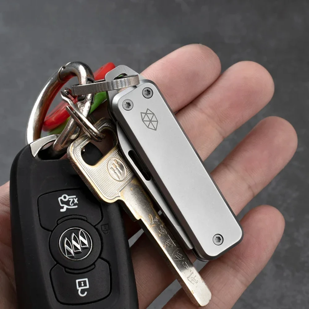Folding knife High Hardness Folding Outdoor Camping Multi Functional Stainless Steel Mini Home Knife Portable Open Box Key Chain Fruit Knife