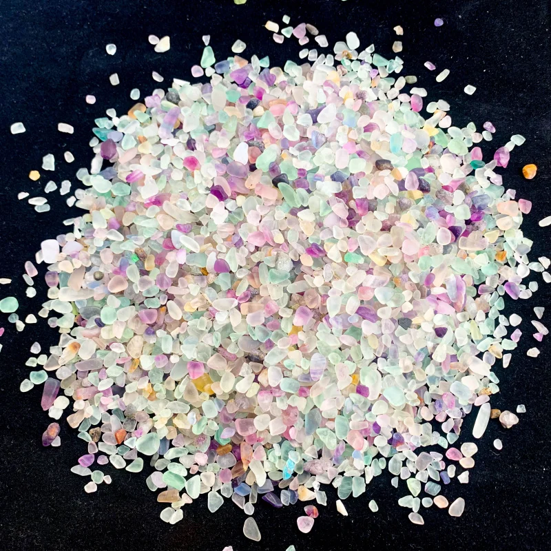 Natural Stone Beads Decorative Stones Tumbled Stones 1.76oz Natural Crystal Crushed Stones Fluorite For Jewelry Making Wishing Bottle Houseplants Garden