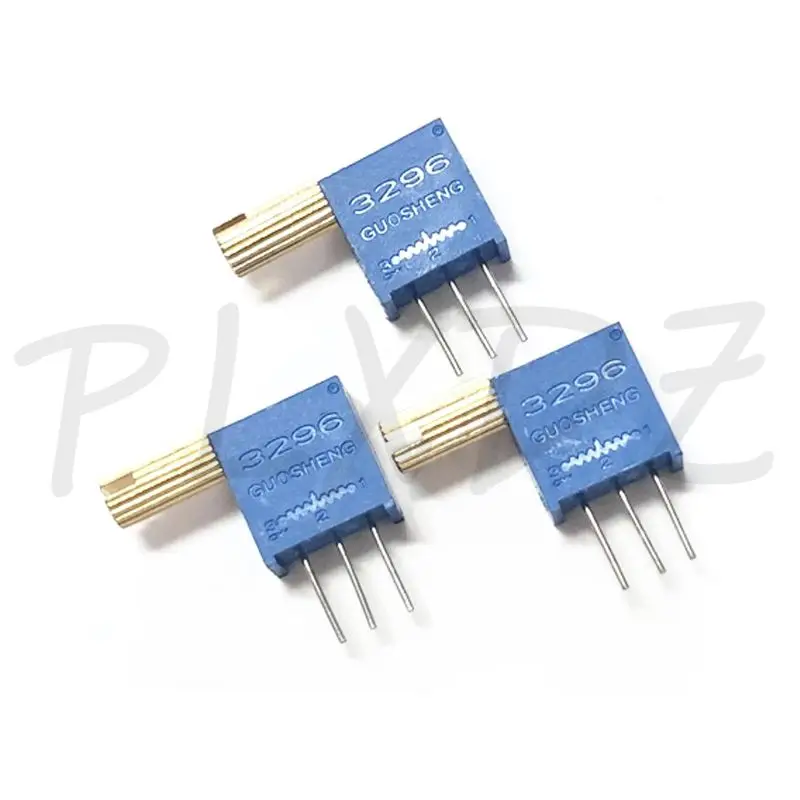 10pcs 3296X multi-turn Trimmer Potentiometer 100R 200R 500R 2K 1K 5K 10K 20K 50K 100K 200K 500K 1M Metal Shaft Long Handle multiturn potentiometer trimmer potentiometer adjustable resistor electronic components