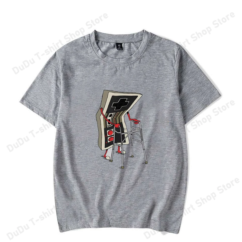 Old School Videospiel T-Shirt Arcade 80er Retro Designer Grafik T-Shirts Streetwear 100% Baumwolle Vintage Tees Übergroße Streetwear – Detail 5