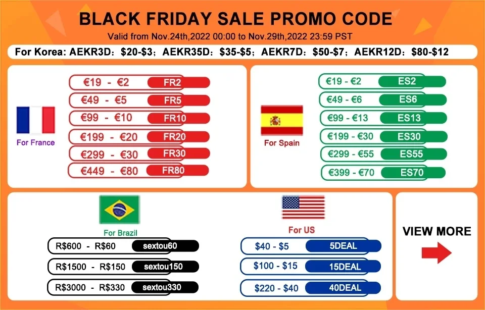 Promo code For Black Friday Sale ! Shop with promo code to save money