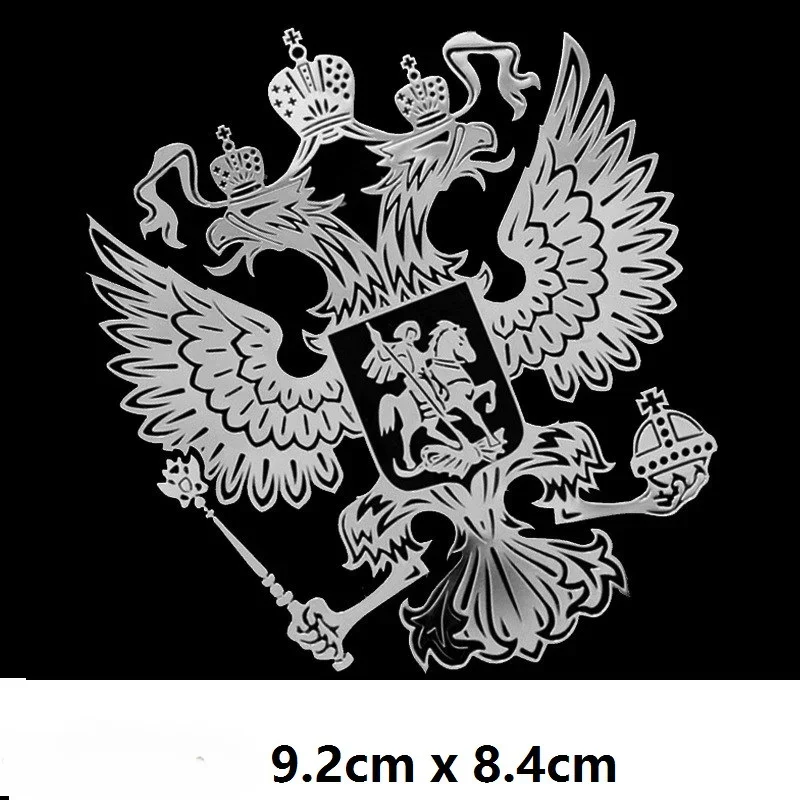 Nickel Metall Auto Aufkleber Russische Wappen Aufkleber Aufkleber Russische Föderation Adler Emblem für Auto Styling Auto Zubehör – Detail 5
