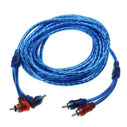 Premium Car Audio RCA Cable - 5m Hi - Fi Stereo Copper Wire Accessory (1pc)