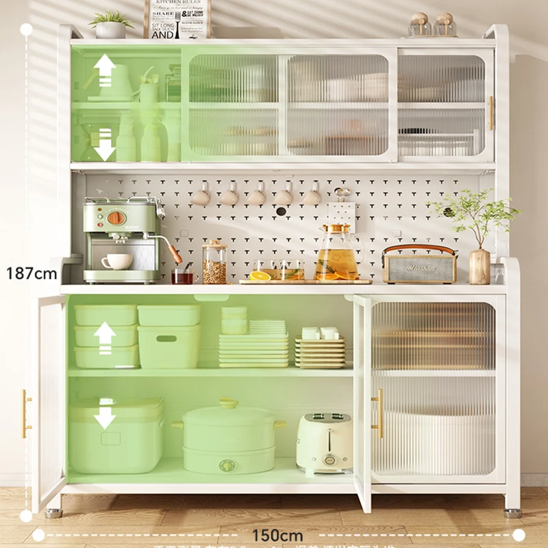 

Luxury Wine Kitchen Cabinet Accent Rattan Display Console Living Room Cabinets Exquisite White Mueble Home Furniture OK50CJ