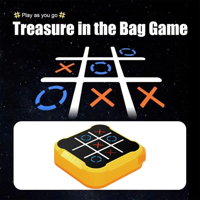 TIC-TAC-TOE Bolt Chess Puzzle Toys Simple To Carry USB Rechargeable Improve Reaction Reaction Ability for Kids Puzzle Game