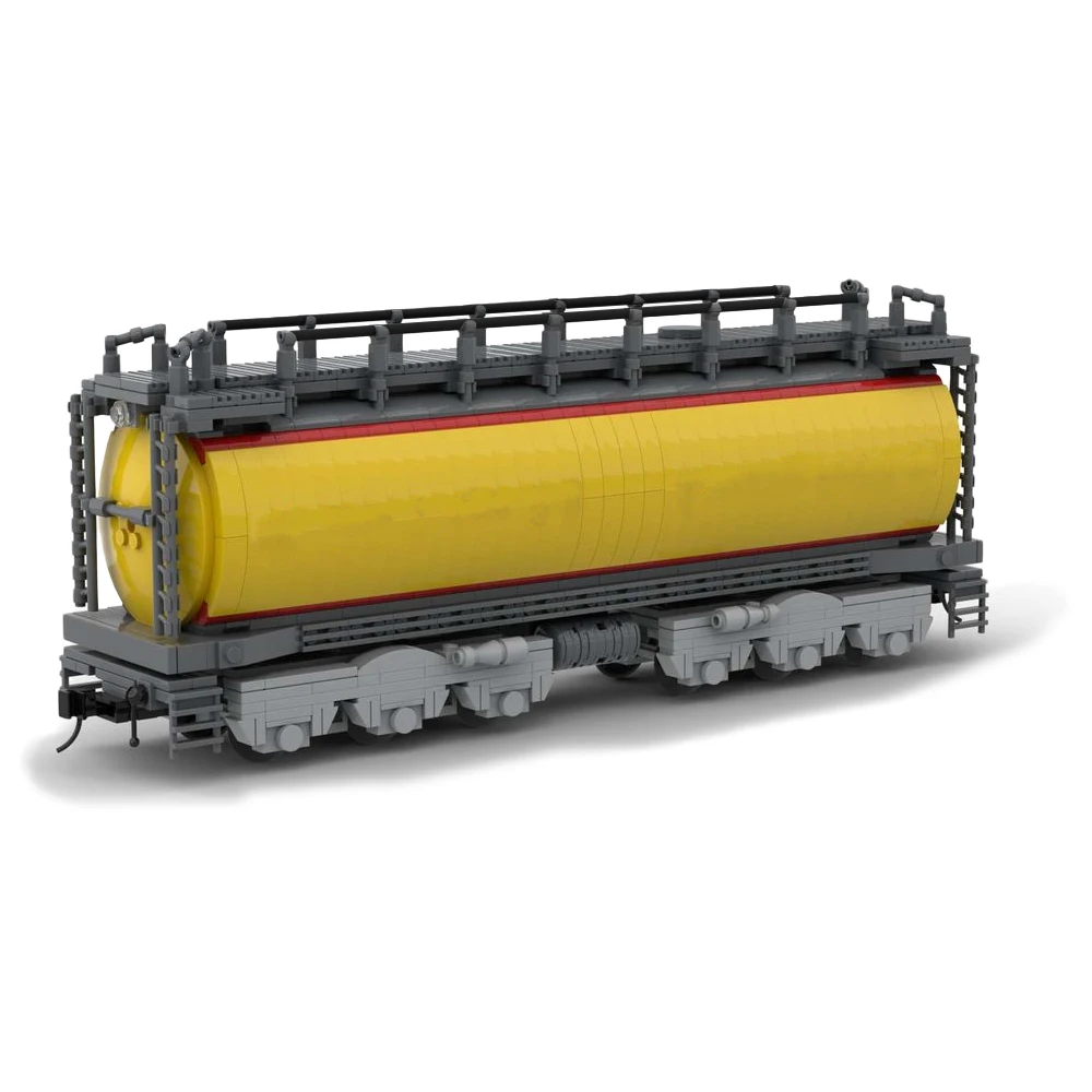 

Железнодорожный поезд MOC Union Pacific GTEL 8500, набор строительных блоков танкера, грузовой вагон, грузовик, машина, кирпичная модель, игрушка «сделай сам», детский подарок