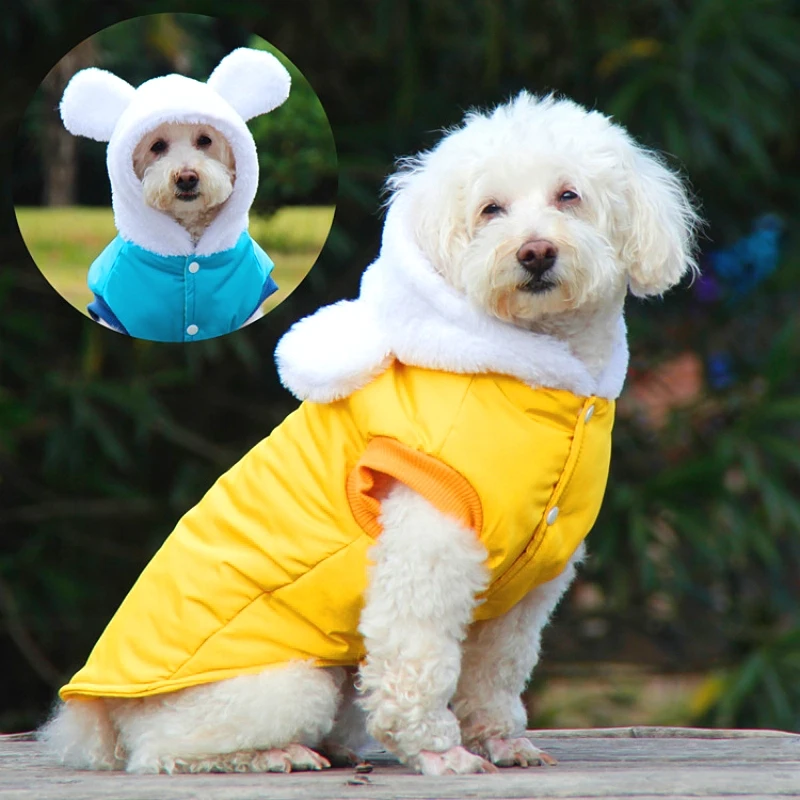 

Small medium-sized dog clothes snow day wet pet clothing cute teddy method fight corgi winter clothes thick warm hook coat