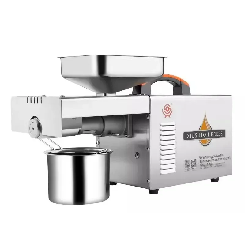 Oil Press Machine Stainless Steel Automatic Household Cold Rolling Hot Oil Press 220V Environmental Protection Saving Oil Fryer 2