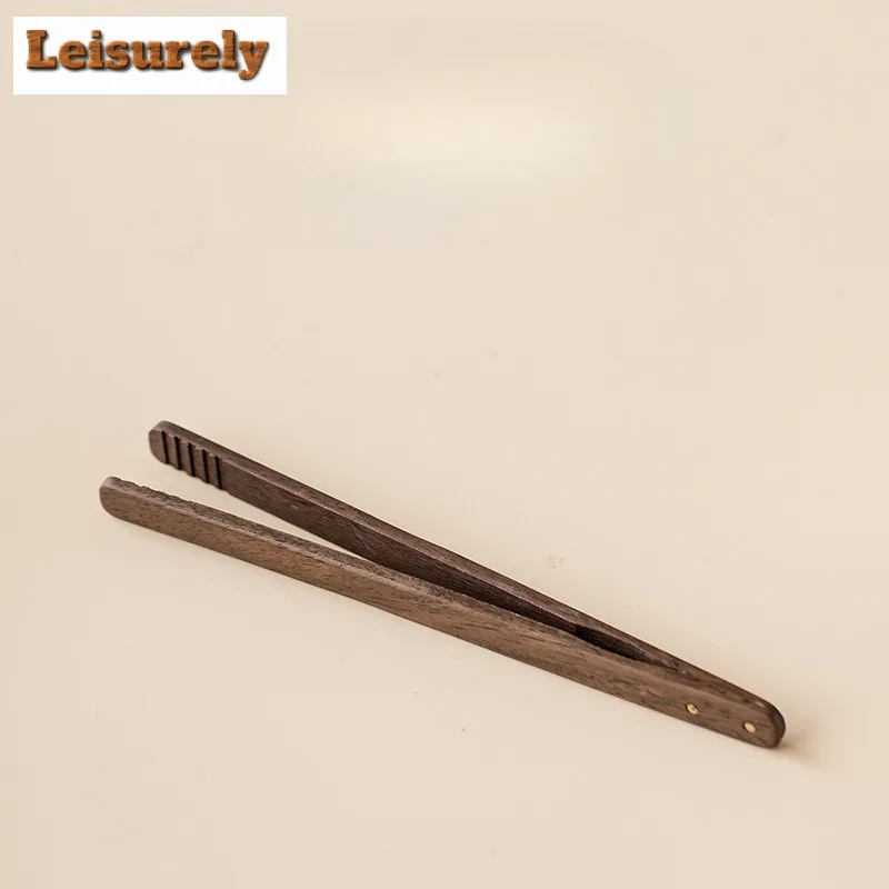 Solid Wood Tea Tweezer Elegant Cooking Tongs Gadget Tea Clip For Toast Bread Pickles Kung Fu Tea For Tea Accessories Ornaments