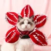 Pet Hat Costume Demogorgon Hat Props Headwear Soft Kitten Scary Flowers 3