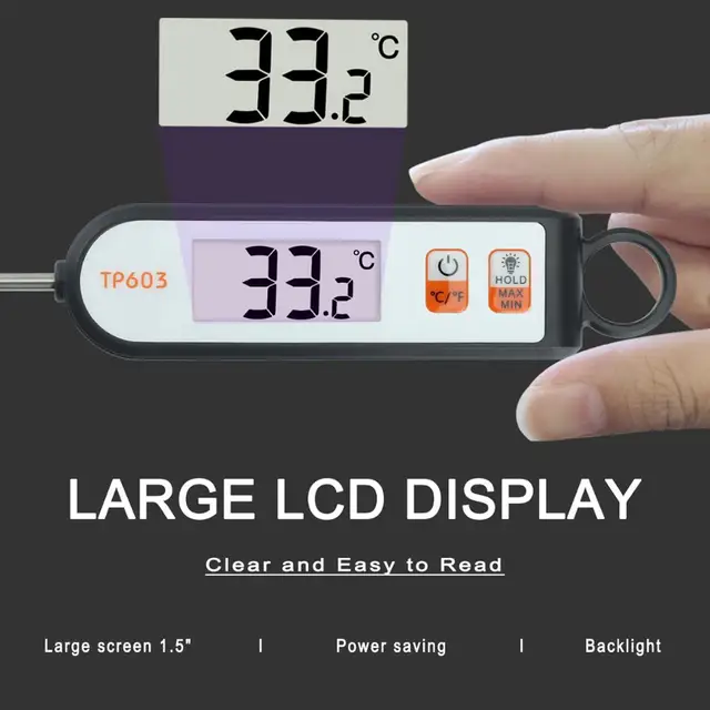 Gyorsan Olvassa El A Digitális Húshőmérő Vízálló Hüvelyt Háttérvilágítással Lcd -Vel Ételeket Főző Konyha Grillezésre Grillezés - Image 3