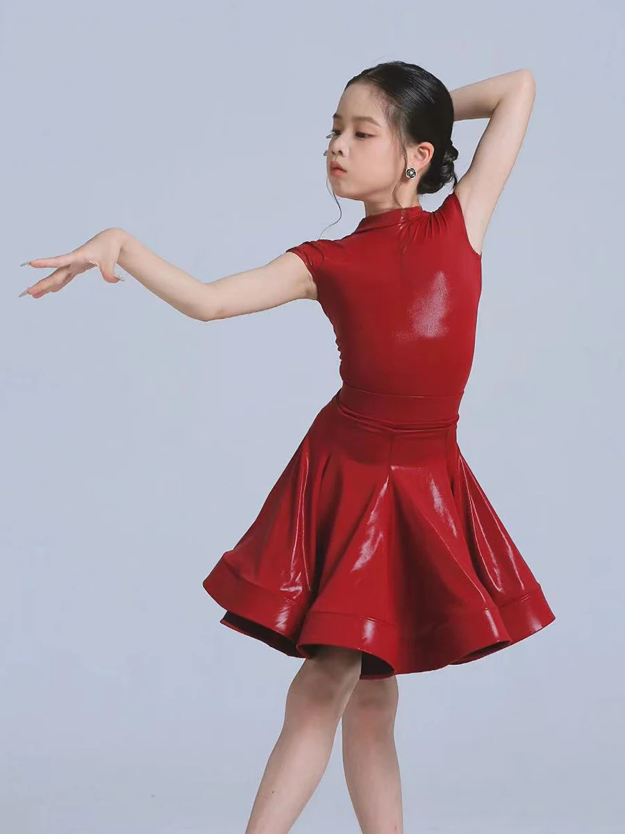 New Latin Dance Competition Clothing For Girls Professional Sleeveless Tops Split Skirts Suit Chacha Latin Costumes DN18110