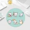 Wisdom Teeth Dentist ToothSmall Round Office Student Gaming Thickened Writing  Non-slip Cushion Mouse Pad for PC Computer Table 3