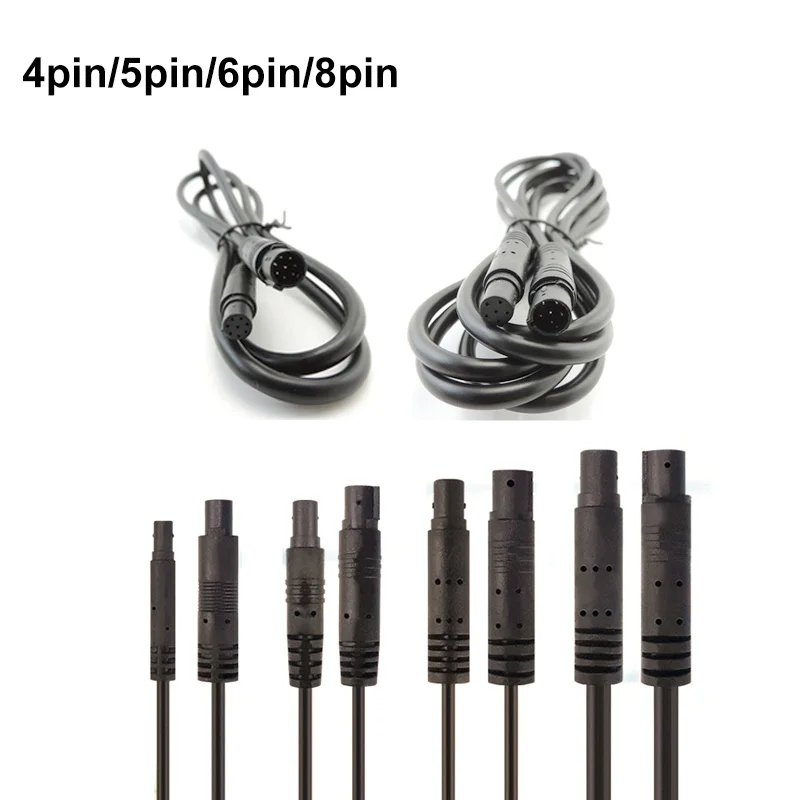 4/5/6/8pin core Car DVR Camera Extension Male to Female Cord connector