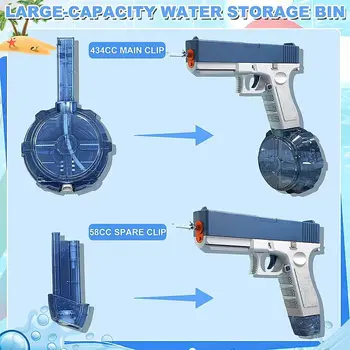 2024 New Hot Selling Children's Summer Outdoor Continuous Electric Water Gun Large Capacity Toys For Outdoor Games 5