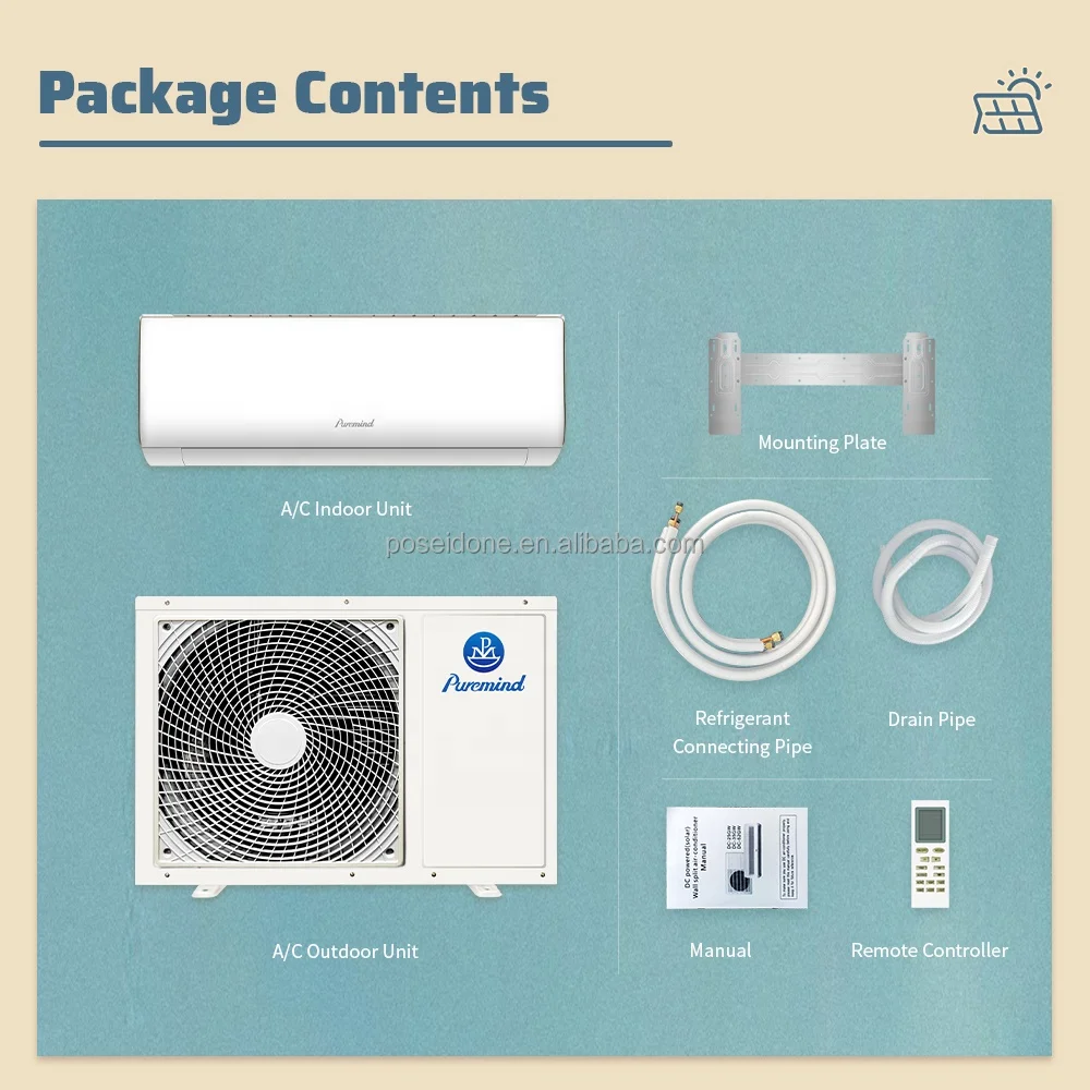 Home Appliances Aire Acondicionado Solar Split Air Conditioners 9000 Btu Cooling Solar Air Conditioning R32 R410a Climatiseur - Image 6