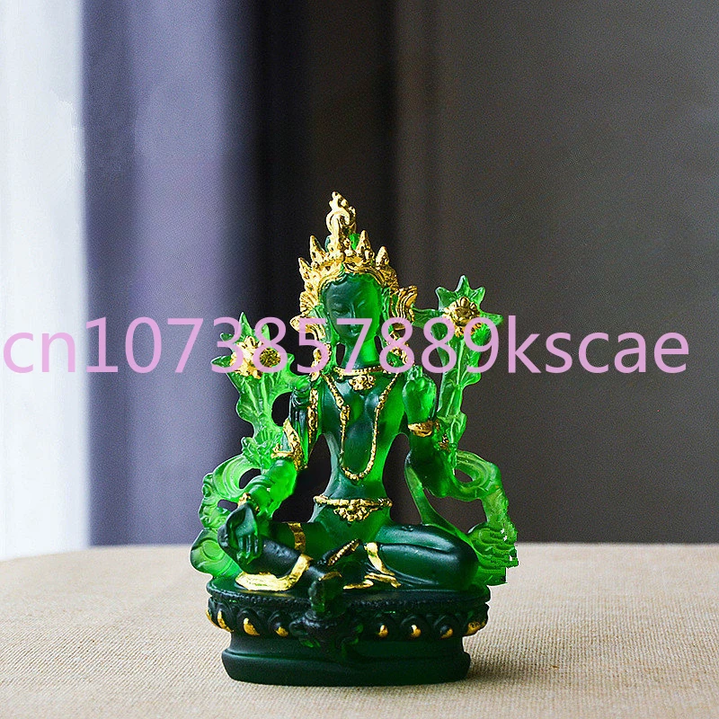 

Новая зеленая полимерная Сумочка тара 12,8 см, тибетский буддизм, прозрачный поставщик, декоративная статуя для храма/дома/офиса, ящик