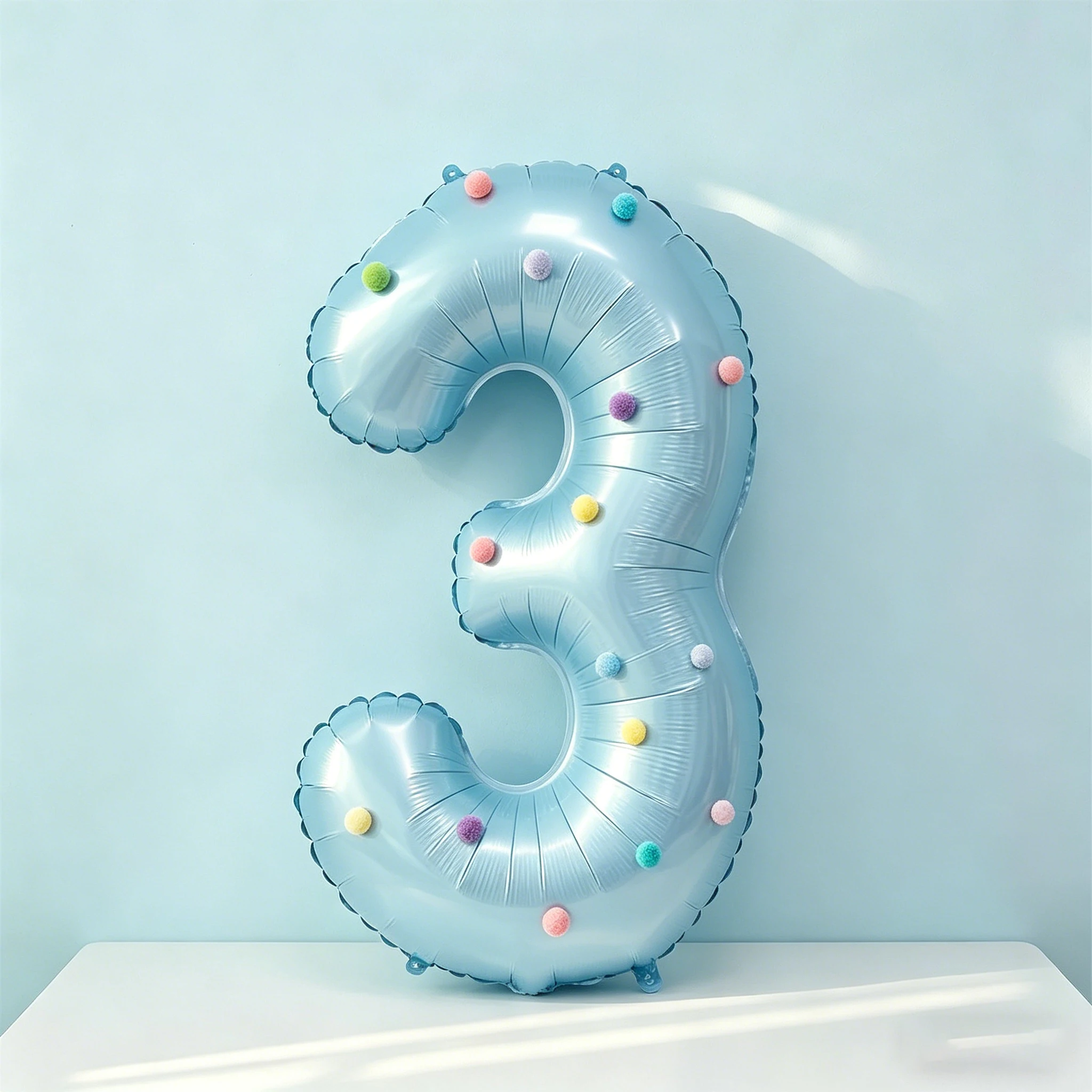 Vibrant Dot-Patterned Blue Balloons