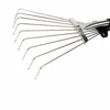 Leaf garden leaf rake Fan Rake with Handle Retractable Gardening Cleaner Rake for Leaf Grass garden metal rakes Lawn garden 2