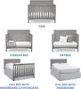 Fancy 4-in-1 Convertible Baby Crib - Greenguard Gold Certified, Grey 4