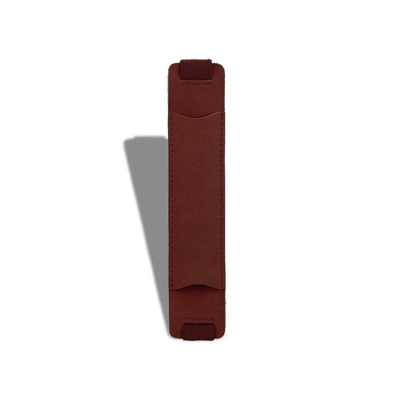 Pen Bag Pencil Case Elastic Buckle Pen Clip Pu Leather Holder Portable Lightweight Office Meeting Supply Hot Sale 18*3.5cm