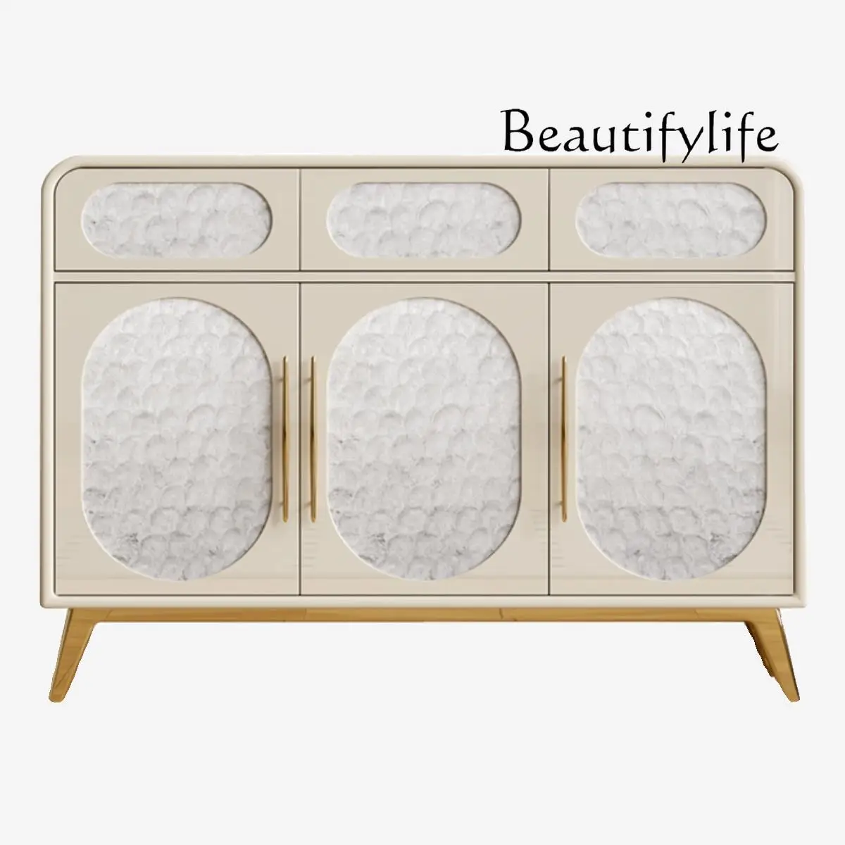 

Light Luxury Modern Hallway Cabinet Shell Decoration Shoe Cabinet Living Room Sideboard Cabinet Bedroom Multifunctional Storage