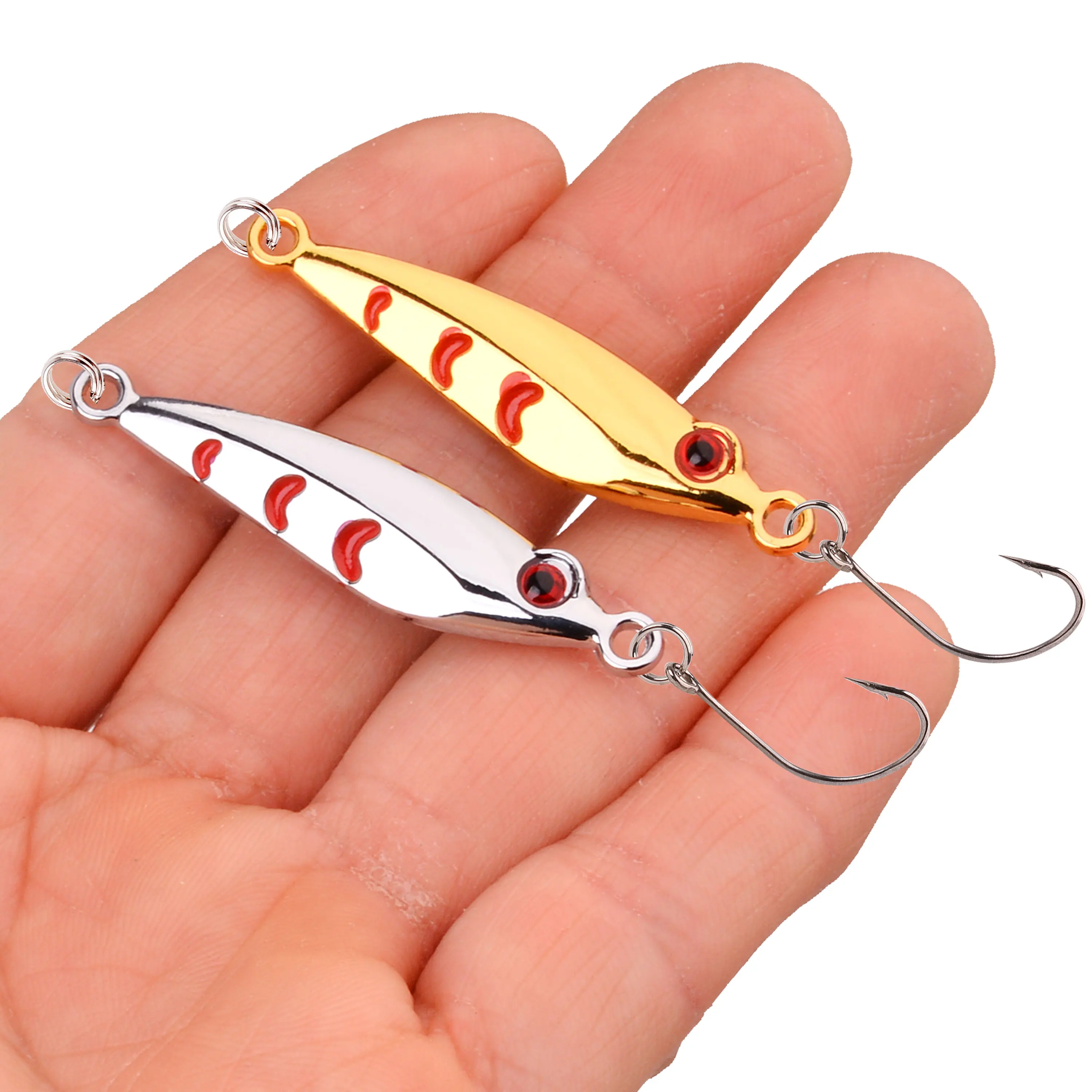 Mini Shrimp soldier small iron plate sequins horse mouth fake lure road  bait small gram micro thing single hook fishing lure