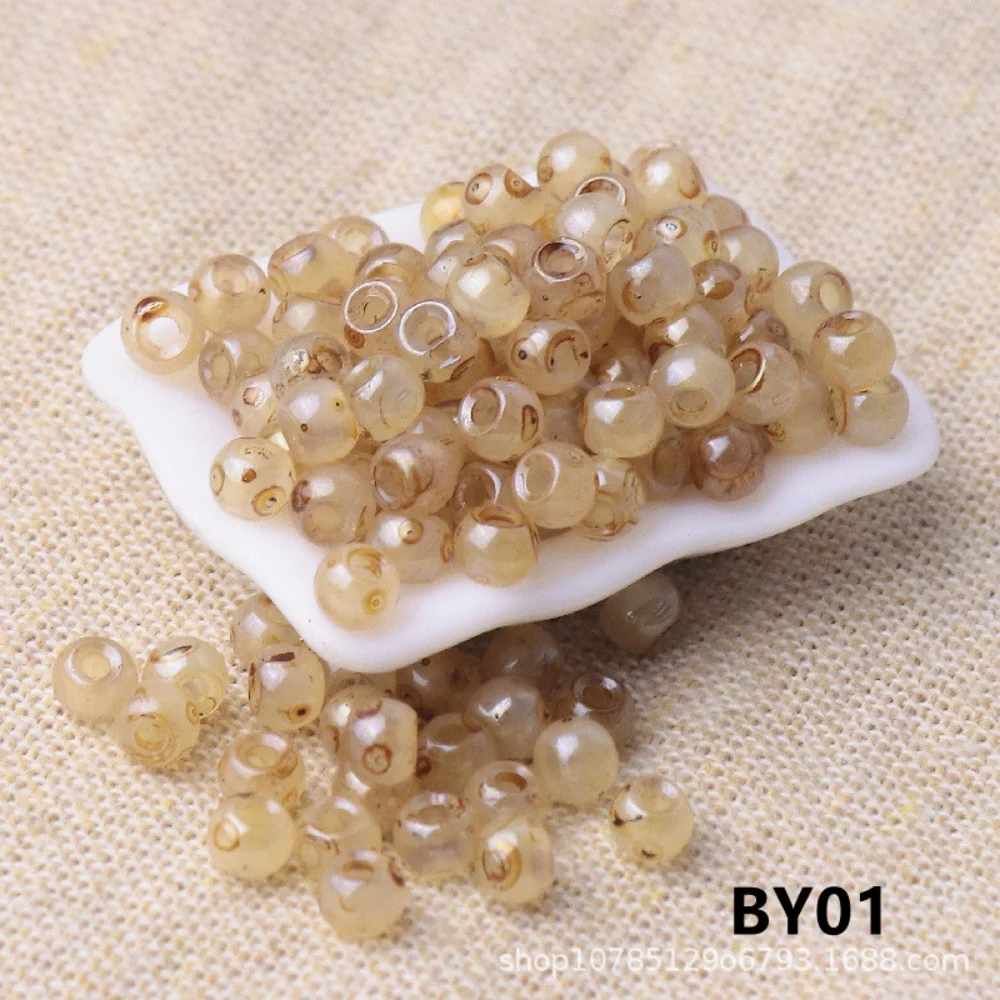4mm6/0 Picasso Cream Glass Rice Beads Handmade DIY Bead Beads Loose Bracelet Ring Accessories