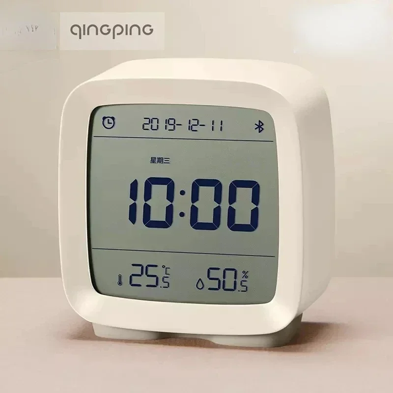 

Cleargrass Bluetooth Alarm Clock Temperature Humidity Display LCD Screen Adjustable Nightlight With APP Smart Home thermometer