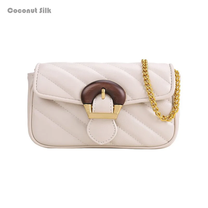 

CoCoS 2024 New Fashion High Grade Texture Chain Niche Bag Luxury Single Shoulder Crossbody Bag Mini Bag Female Ladies Handbags