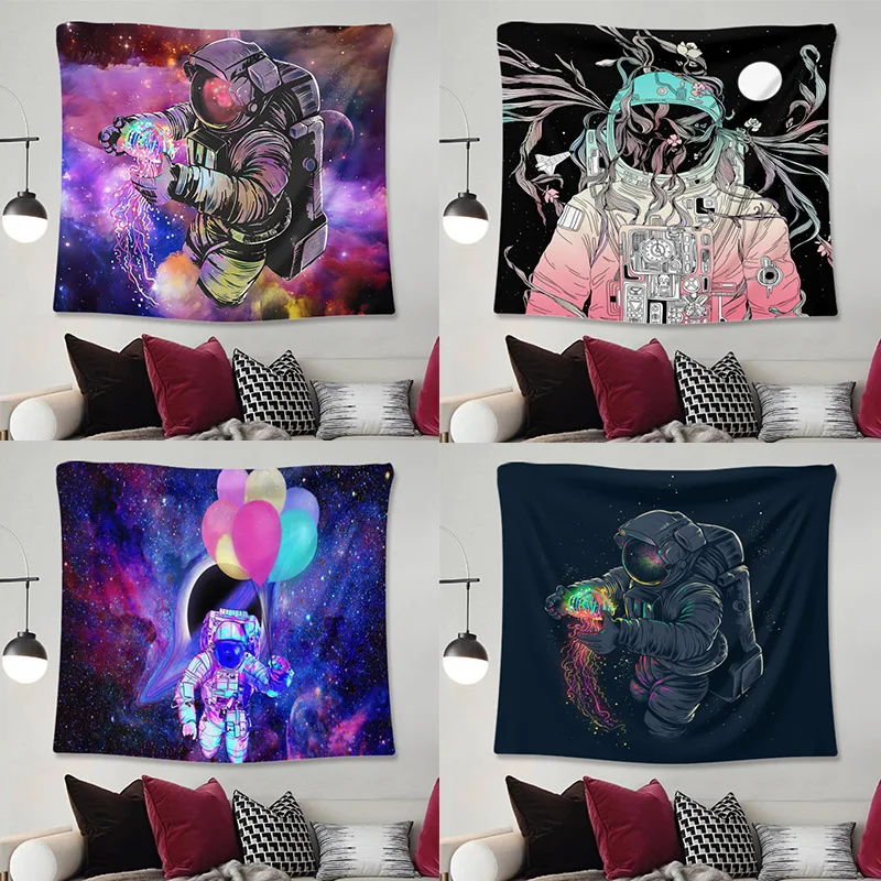 

Fantasy astronaut series fabric hanging painting aesthetic room wall decor tapestry