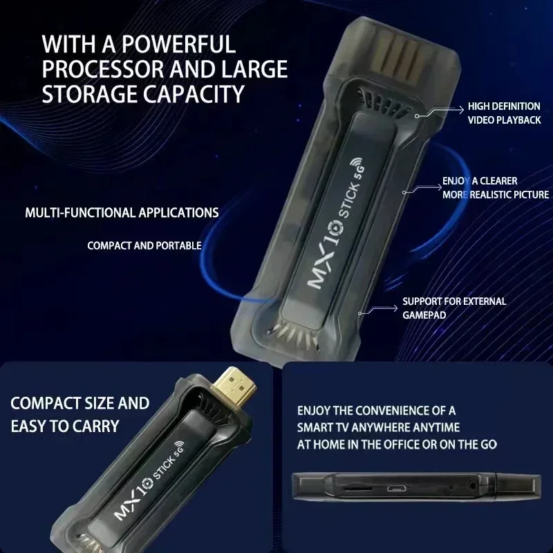 Wholesale MX10 TV Stick RK3228A HDR IPTV 4K Smart TV Dongle Dual Wifi 1GB 8GB 4 Core 64bit Android TV Box With Remote Control 4