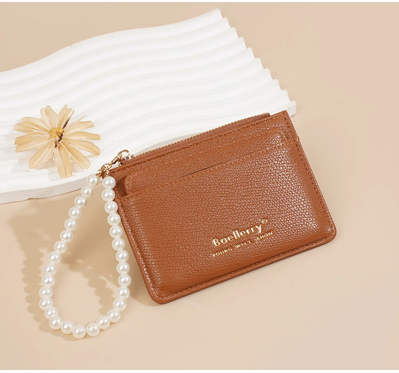 Baellerry Mini Slim Damen-Geldbörse, neuer kurzer Kartenhalter mit Reißverschluss, Münzfach, hochwertige Kartentaschen, kleine Geldbörse für Mädchen – Detail 17