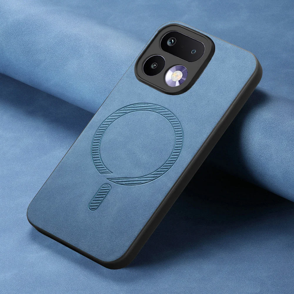 Leather Magnetic Wireless Charging Phone Case