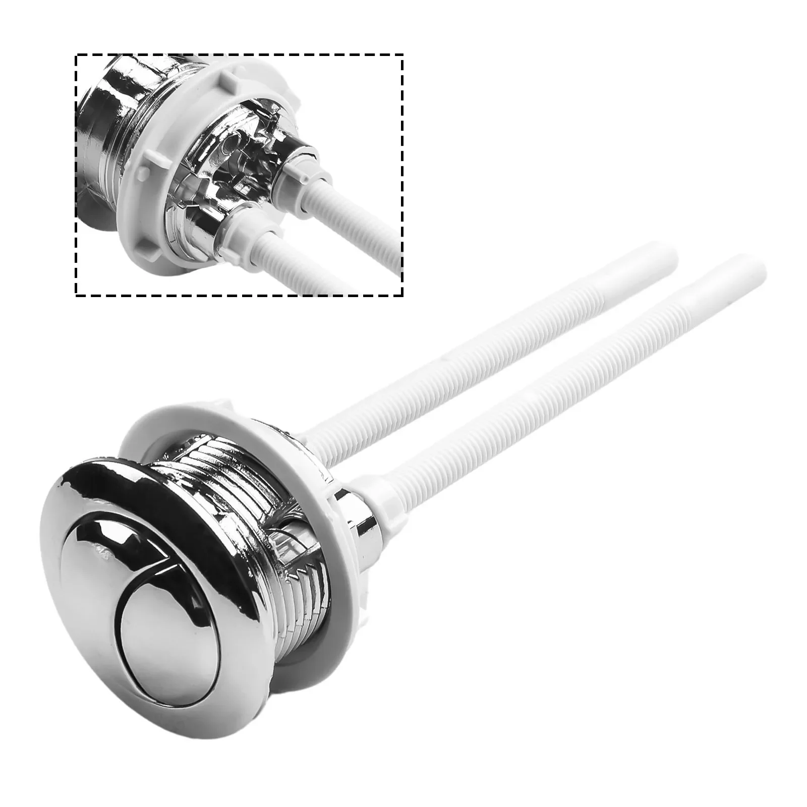Dual Flush 38mm Toilet Tank Round Valve Push Button Water Saving For Cistern Double Button Home Improvement