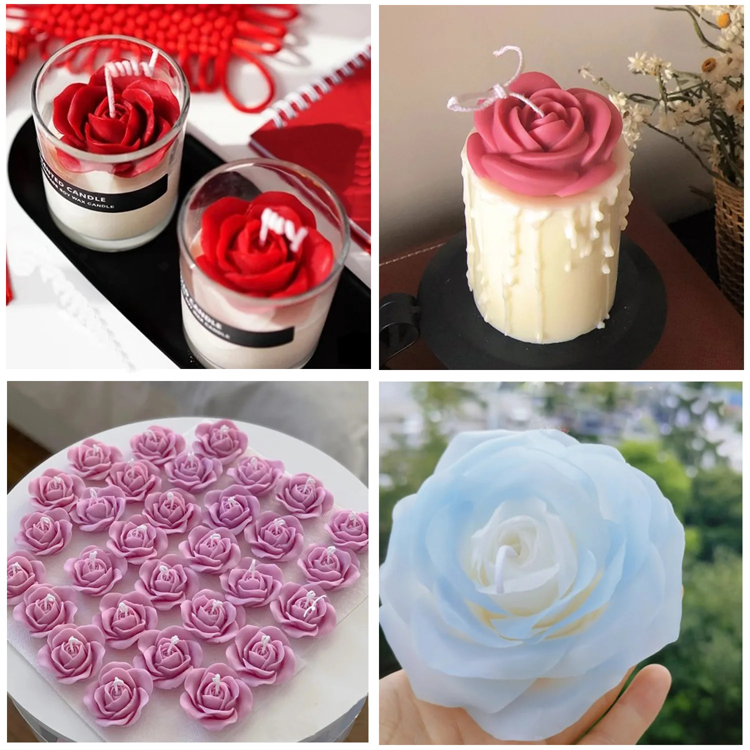 3pcs 3d Rose Flower Silicone Fondant Molds Diy Cake Decorating Tools Candy  Chocolate Gumpaste Mould Candle Soap Resin Moulds - Cake Tools - AliExpress