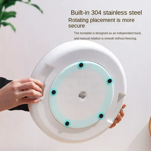 360 ° rotazione portaspezie organizzatore armadio giradischi porta condimenti vassoio portaoggetti da cucina per cucina bagno frigorifero 4