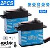 2Pcs Waterproof 35kg 40kg digital servo metal gear high speed 25T arm for 1/8 Sercos rc1/10 RC baja crawler Cars boat free gift 2