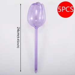 Automatic Drip Irrigation Tulip Plant Watering Globes - Self - Watering System (5 - Pack) (Purple)