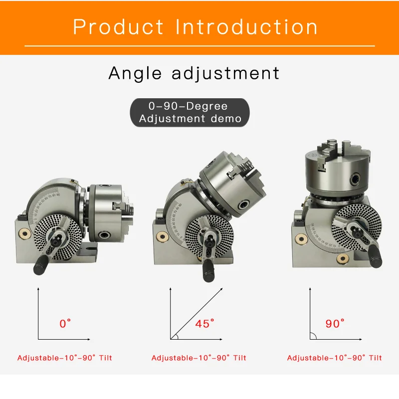 Dividing Head BS-0 5 Inch 3 Jaw Chuck Precision Semi Universal Dividing Head For Milling Machine Rotary Table