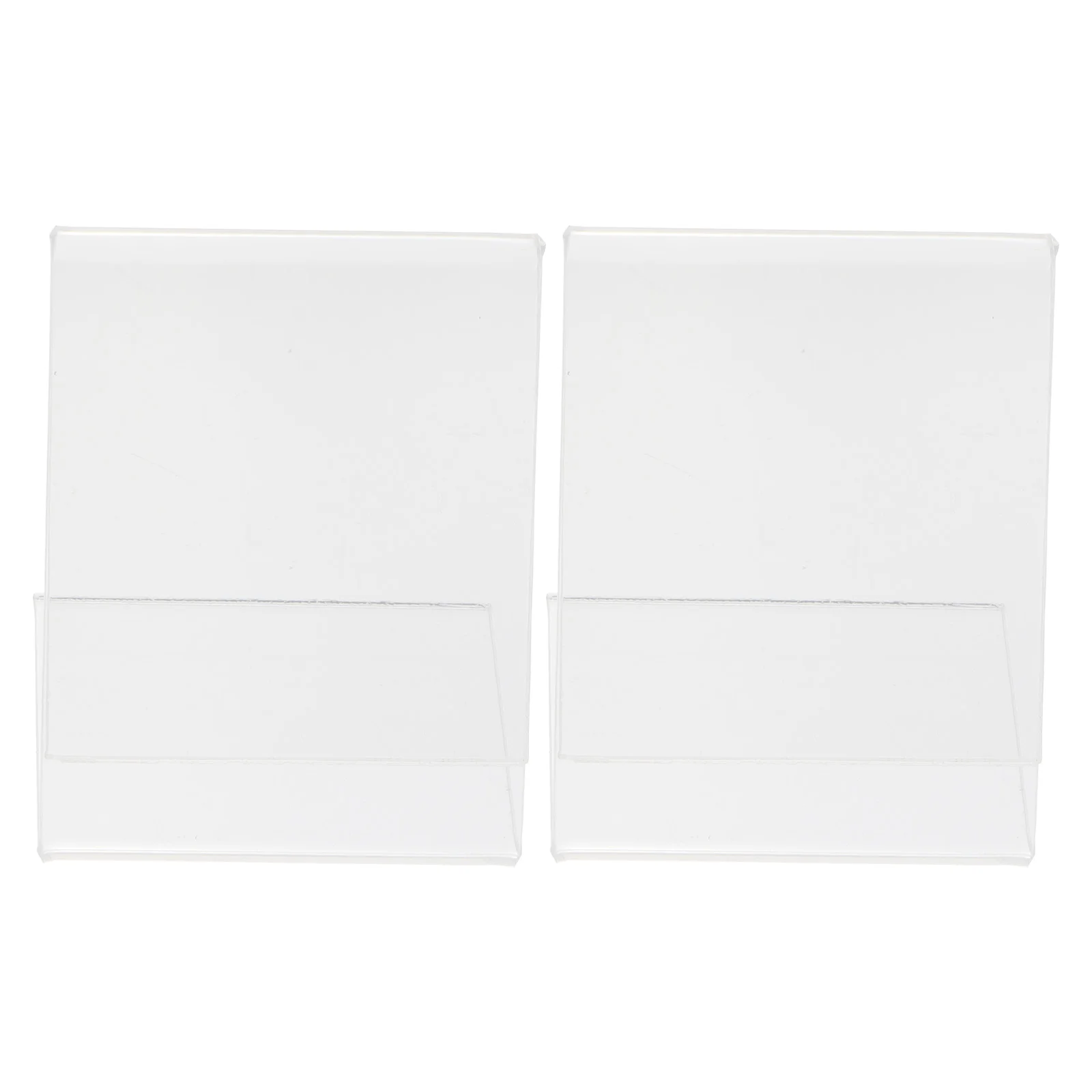 

2 Pcs The Sign QR Code Display Shelves Business Card Stand Plastic Shape Holders