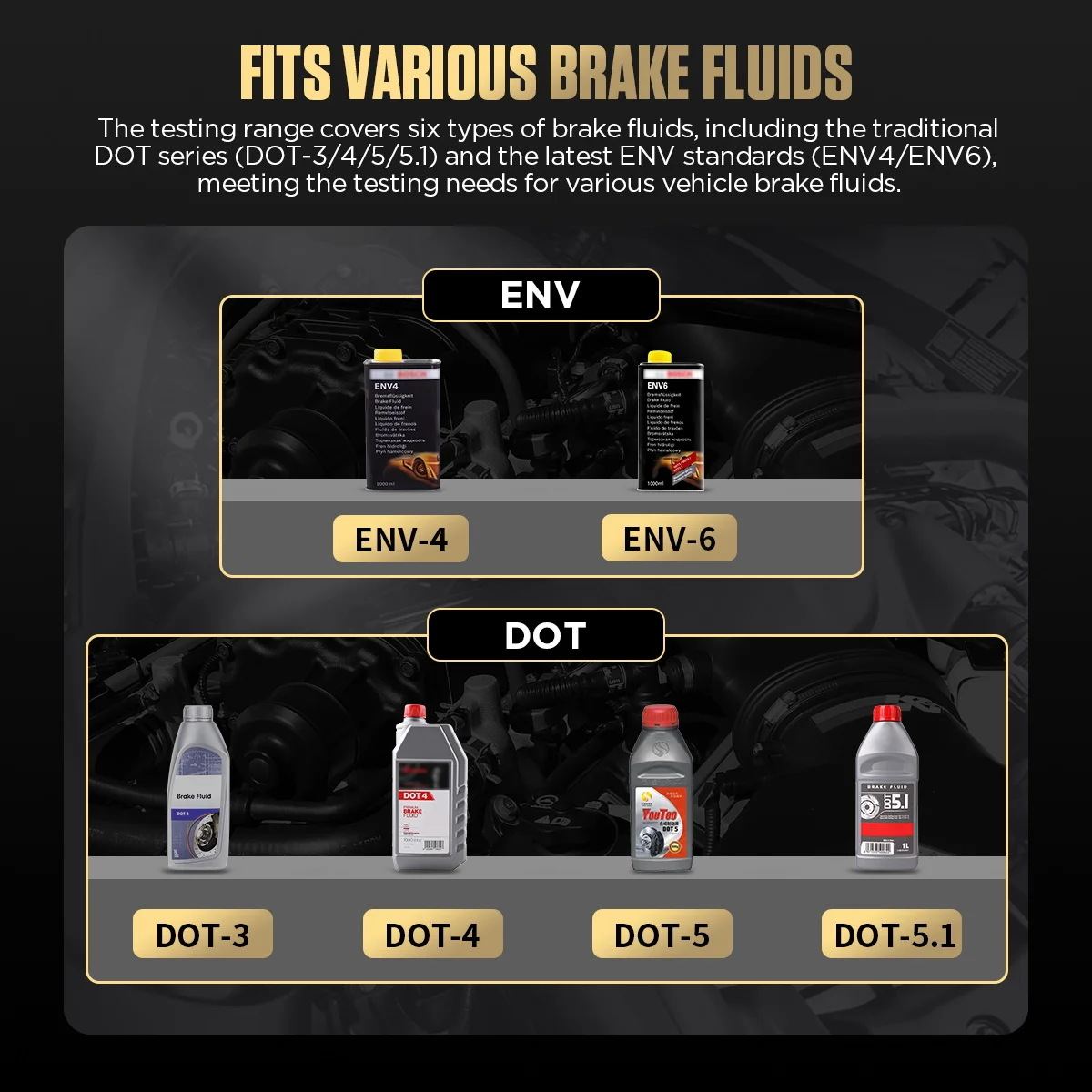 جهاز اختبار سائل الفرامل AUTOOL AS501، بشاشة 1.8 ب...